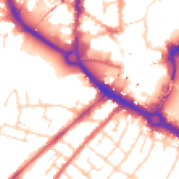 Daytime road noise heatmap for CM2 0RF