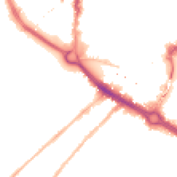 Night-time road noise heatmap for CM2 0RF