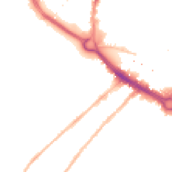 Night-time road noise heatmap for CM2 0RN