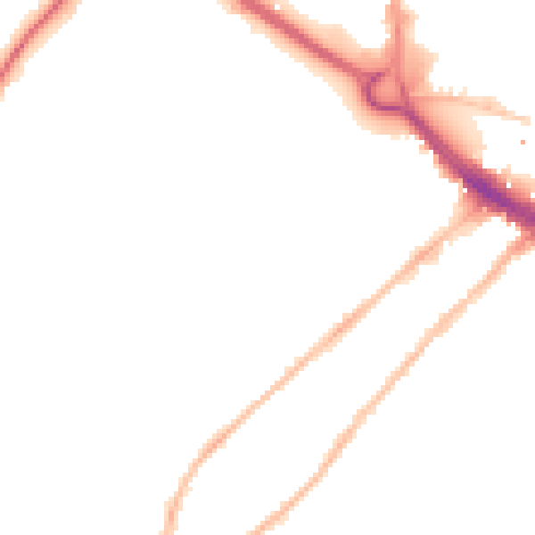 Night-time road noise heatmap for CM2 0SA
