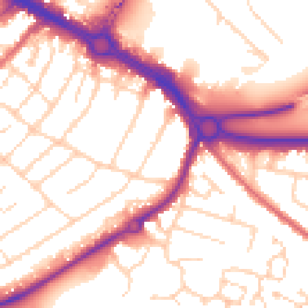 Daytime road noise heatmap for CM2 0TL