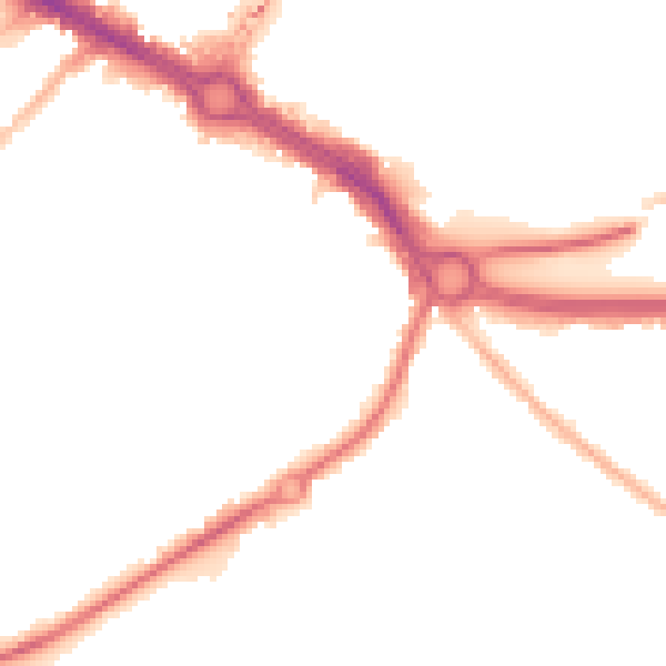 Night-time road noise heatmap for CM2 0TL