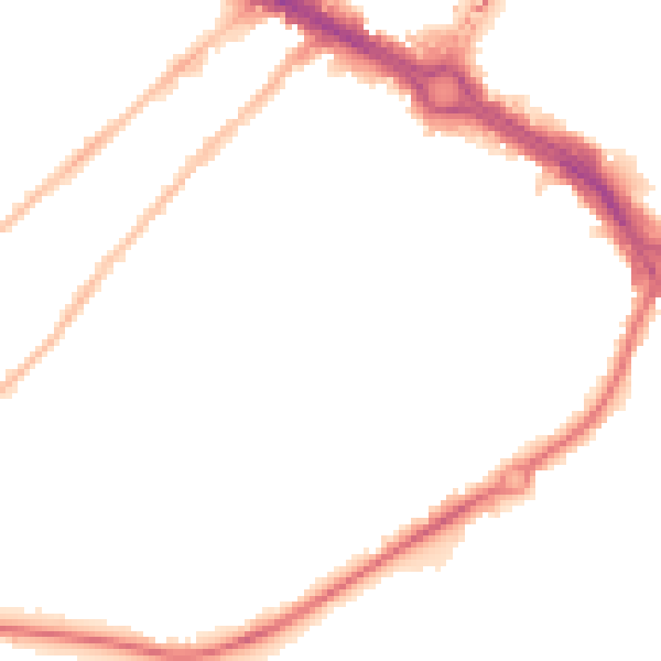 Night-time road noise heatmap for CM2 0UD