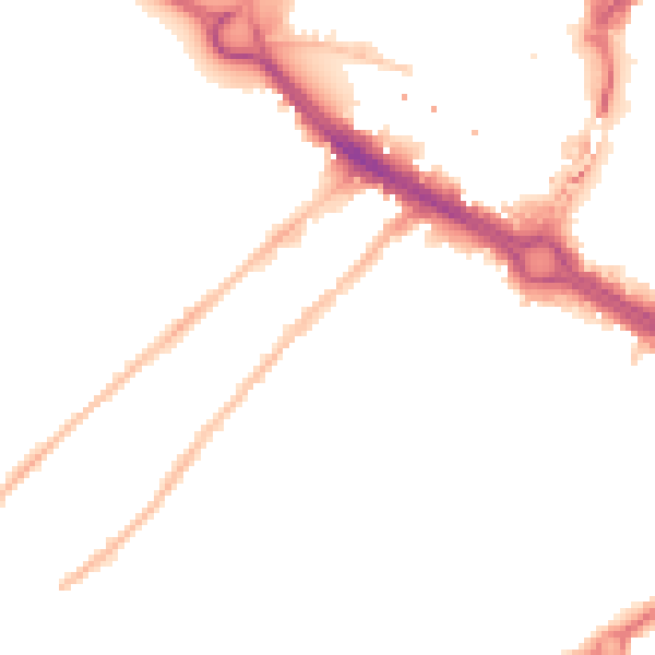 Night-time road noise heatmap for CM2 0XF
