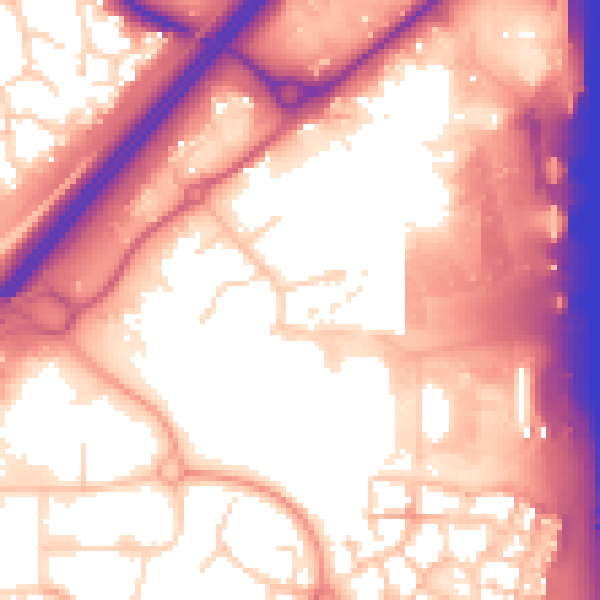 Daytime road noise heatmap for CM2 5LB