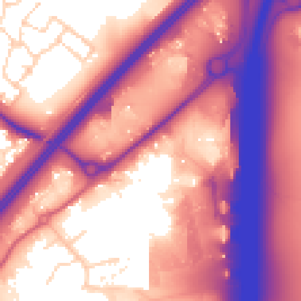 Daytime road noise heatmap for CM2 5PJ