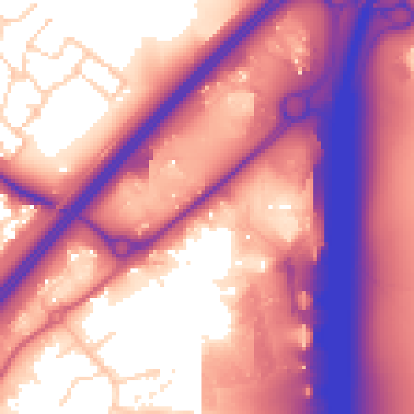 Daytime road noise heatmap for CM2 5PL