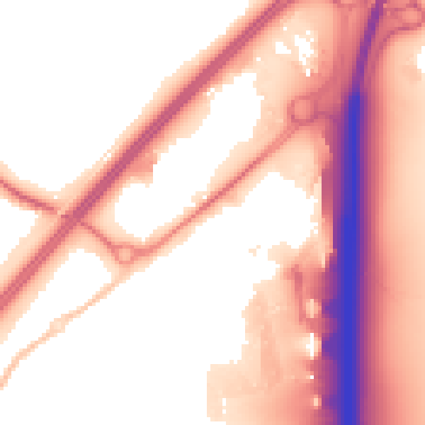 Night-time road noise heatmap for CM2 5PL