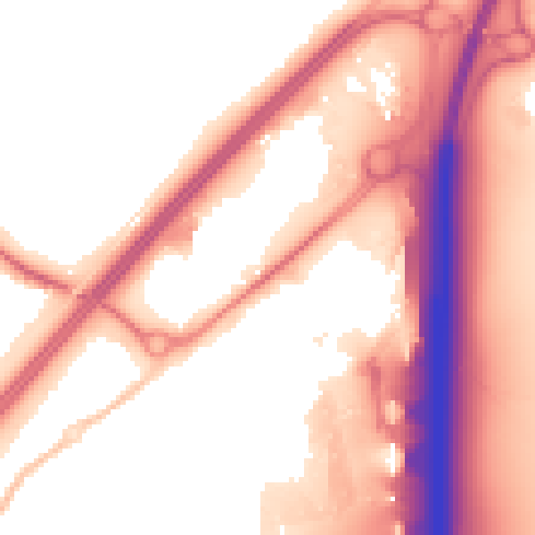 Night-time road noise heatmap for CM2 5PR