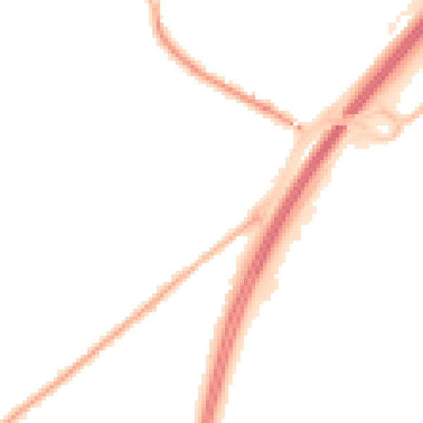 Night-time road noise heatmap for CM2 6FR
