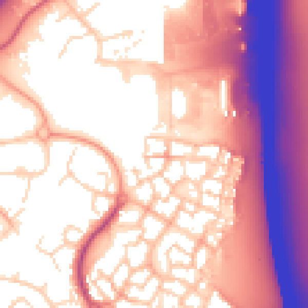 Daytime road noise heatmap for CM2 6GA