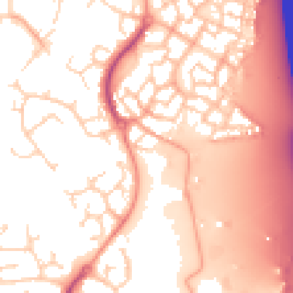 Daytime road noise heatmap for CM2 6GQ