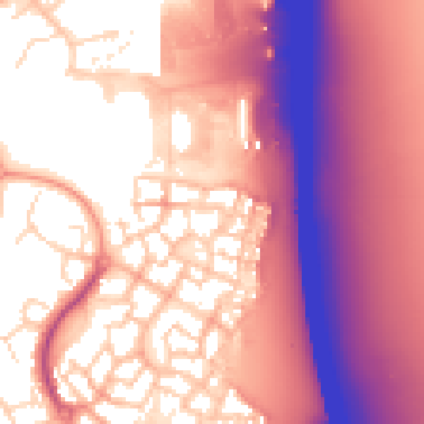 Daytime road noise heatmap for CM2 6GZ