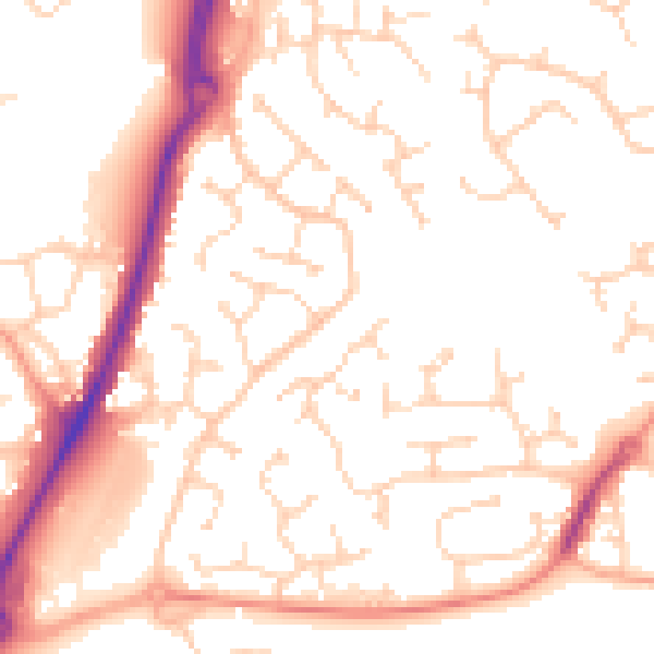 Daytime road noise heatmap for CM2 6PH