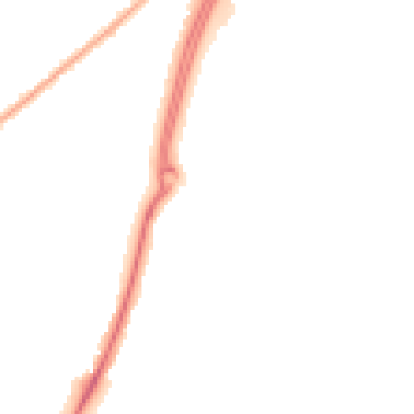 Night-time road noise heatmap for CM2 6PJ