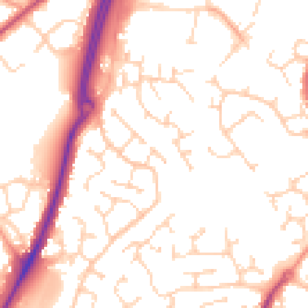 Daytime road noise heatmap for CM2 6PU