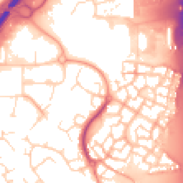 Daytime road noise heatmap for CM2 6QA
