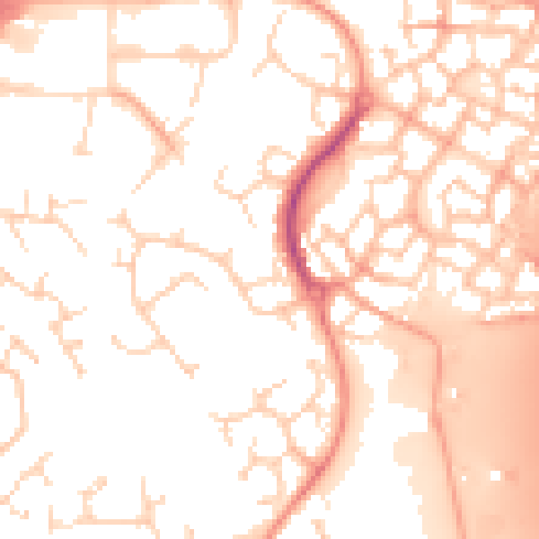 Daytime road noise heatmap for CM2 6QL