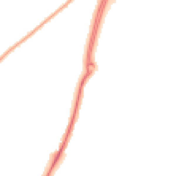 Night-time road noise heatmap for CM2 6QN