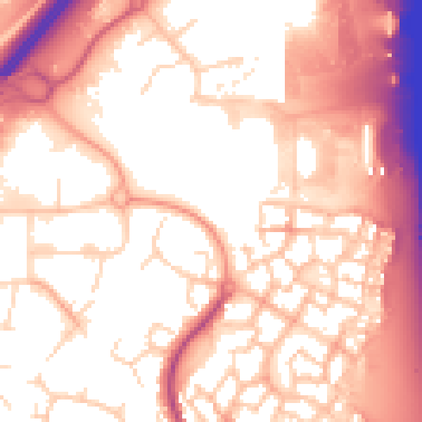Daytime road noise heatmap for CM2 6TA