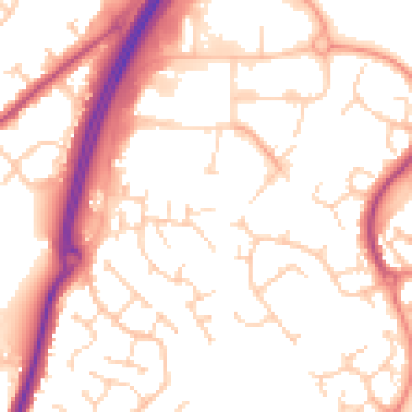 Daytime road noise heatmap for CM2 6TY