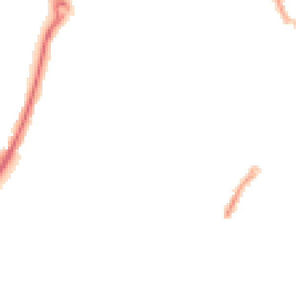 Night-time road noise heatmap for CM2 6UJ