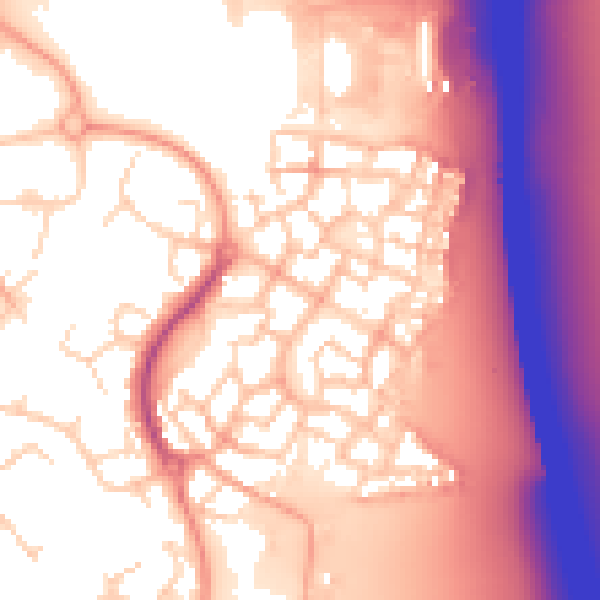 Daytime road noise heatmap for CM2 6WS