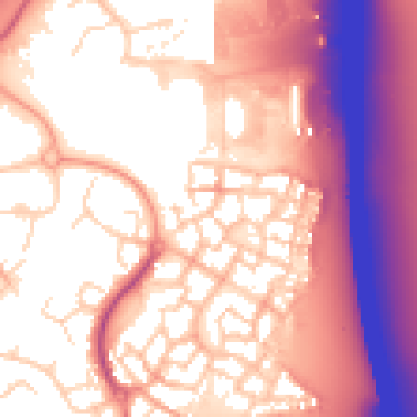Daytime road noise heatmap for CM2 6WU