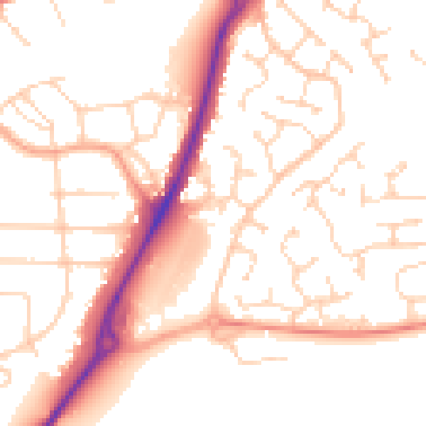 Daytime road noise heatmap for CM2 6XL
