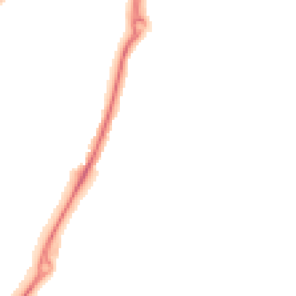Night-time road noise heatmap for CM2 6XU