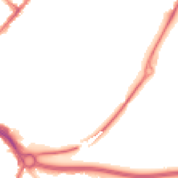 Night-time road noise heatmap for CM2 6ZN