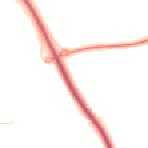 Night-time road noise heatmap for CM2 7BN