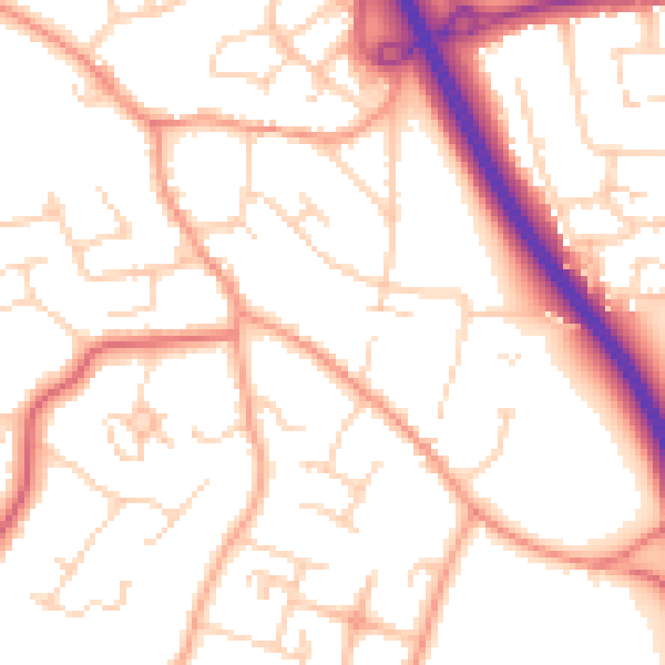 Daytime road noise heatmap for CM2 7FP