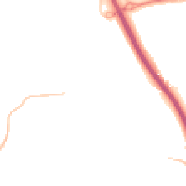 Night-time road noise heatmap for CM2 7FP