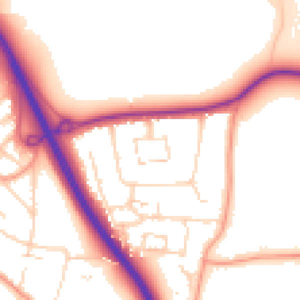 Daytime road noise heatmap for CM2 7GA