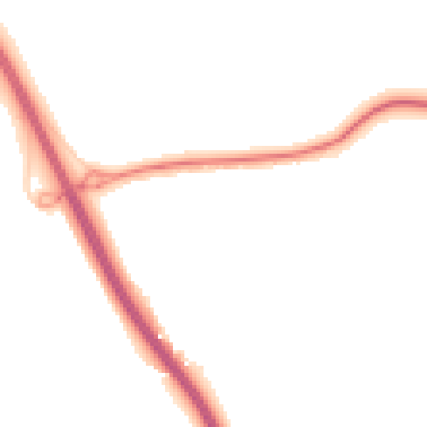 Night-time road noise heatmap for CM2 7GA