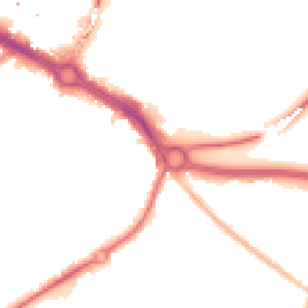 Night-time road noise heatmap for CM2 7GY