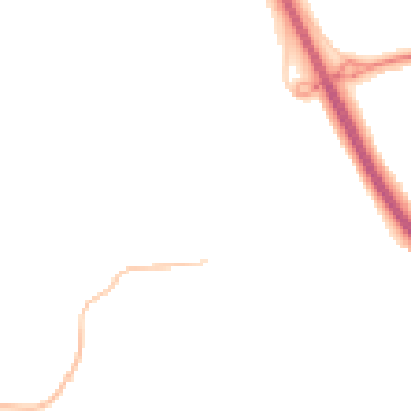 Night-time road noise heatmap for CM2 7JR