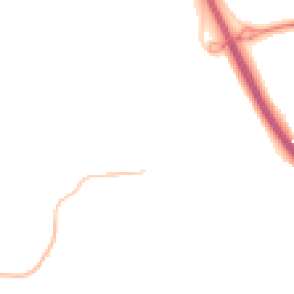 Night-time road noise heatmap for CM2 7JS