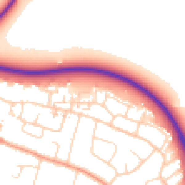 Daytime road noise heatmap for CM2 7NY