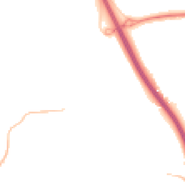 Night-time road noise heatmap for CM2 7QB