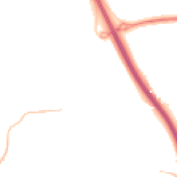 Night-time road noise heatmap for CM2 7QT
