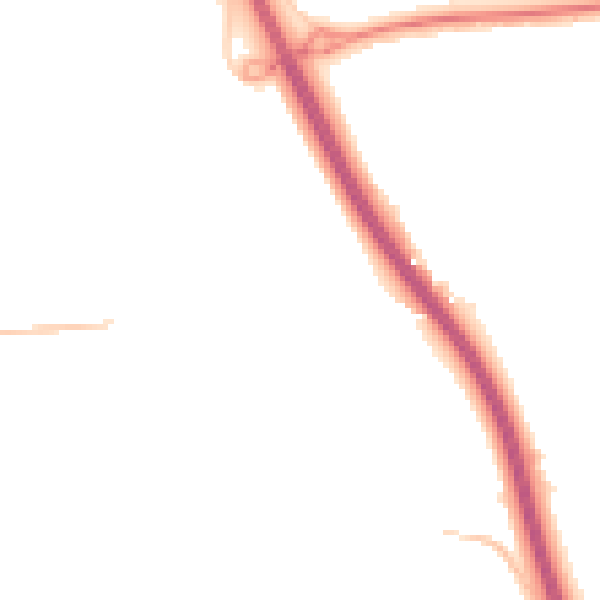 Night-time road noise heatmap for CM2 7QX