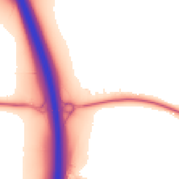 Night-time road noise heatmap for CM2 7RU