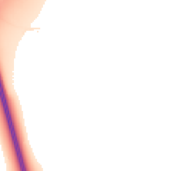 Night-time road noise heatmap for CM2 7TE