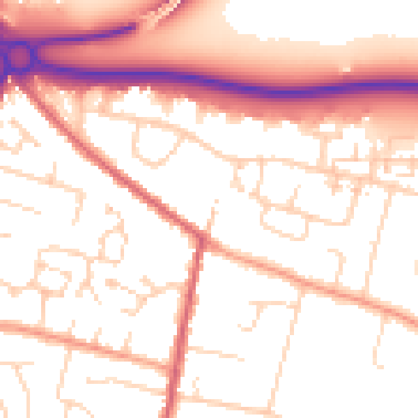 Daytime road noise heatmap for CM2 7UT