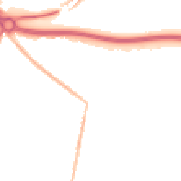Night-time road noise heatmap for CM2 7UT