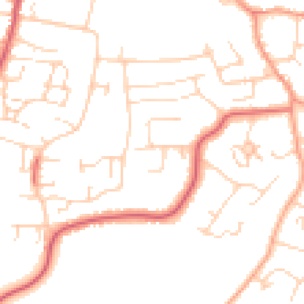 Daytime road noise heatmap for CM2 8DS