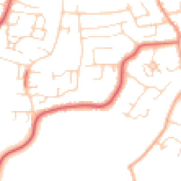 Daytime road noise heatmap for CM2 8EE