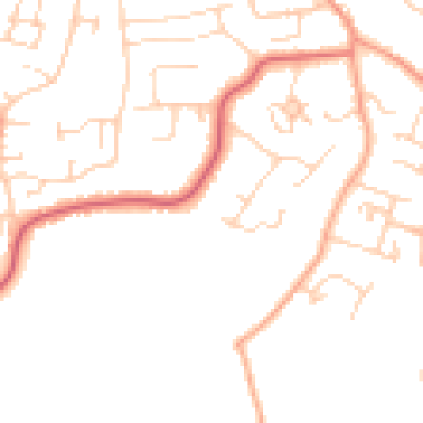 Daytime road noise heatmap for CM2 8GE